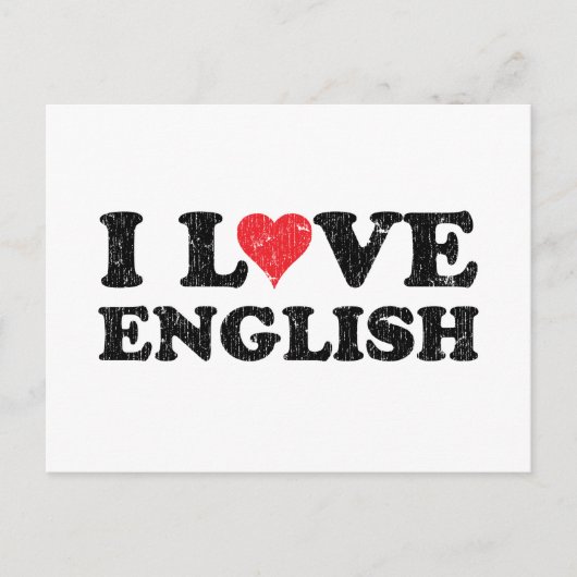私は英語が大好きだ ポストカード (正面)