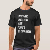 私は英語だが私はヴィンタグのレトロでスペインの大好き Tシャツ (正面)