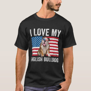 『私は英語のブルドッグ・パパ』 Tシャツ