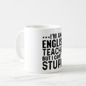 私は英語の先生だが馬鹿を直せない コーヒーマグカップ (正面左)