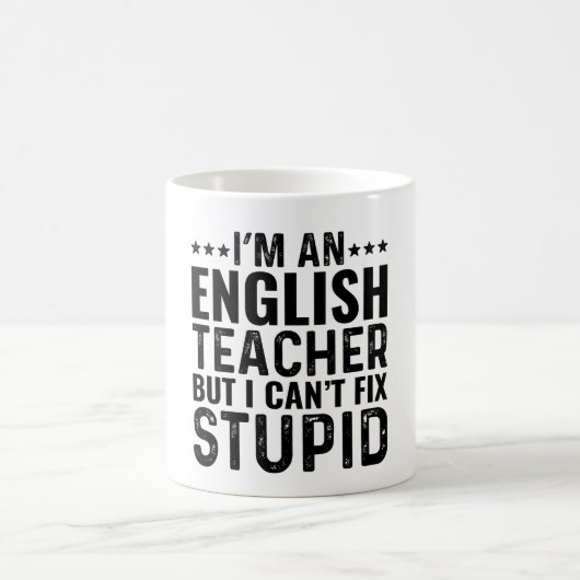私は英語の先生だが馬鹿を直せない コーヒーマグカップ (中央)