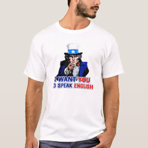 私は英語を話してほしいです Tシャツ