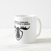 私は英語を話してもいいです-私は本からのそれを学びます コーヒーマグカップ (正面右)