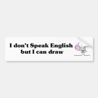 私は英語話を使わない – Bumper Sticker バンパーステッカー