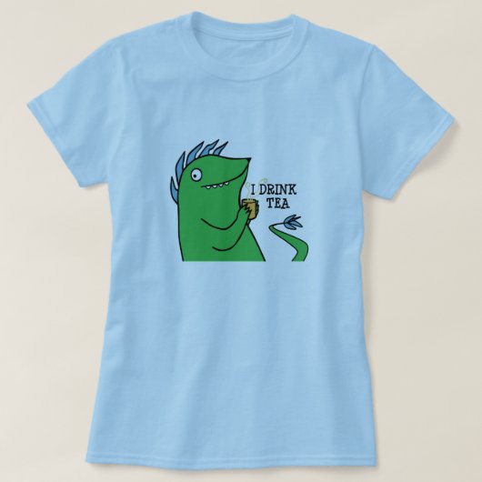 私は茶を飲みます -- ワイシャツ Tシャツ (デザイン正面)