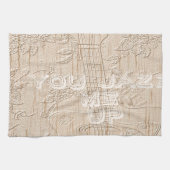 私は茶色のハクナマタタ行く木が大好き キッチンタオル (横)