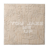 私は茶色のハクナマタタ行く木が大好き タイル (正面)