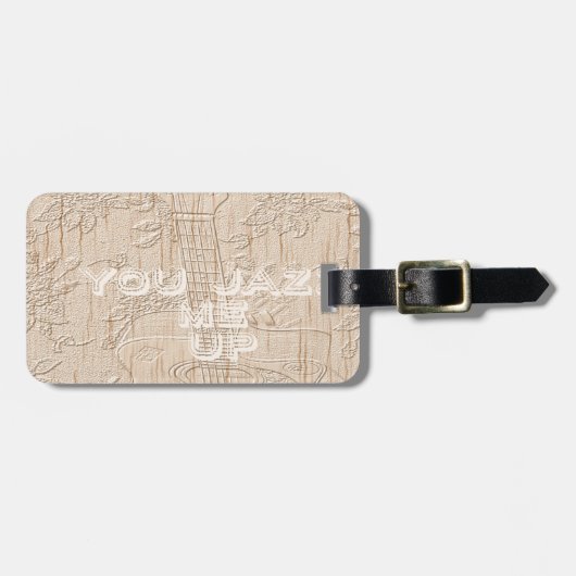 私は茶色のハクナマタタ行く木が大好き ラゲッジタグ (正面横)