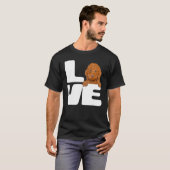 私は茶色のプードル犬の恋人が大好き Tシャツ (正面フル)