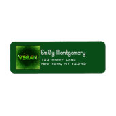 私は草の生えた書自然のテクスチャーでビーガンしている ラベル (正面)