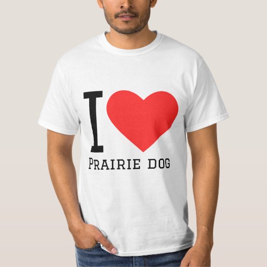 私は草原の犬が大好きだ Tシャツ (正面)