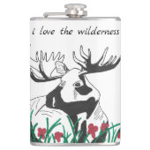 私は荒野の動物の鹿ムースが大好き フラスク (正面)