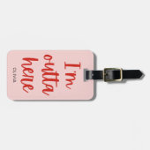 私は荷札を出ている ラゲッジタグ (正面横)