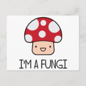 私は菌類おもしろい男キノコ ポストカード (正面)