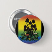 私は菌類を好みます。 缶バッジ (正面&裏面)