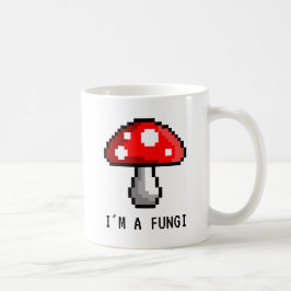 私は菌類ピクセルきのこのマグです コーヒーマグカップ