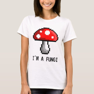 私は菌類ピクセルきのこのTシャツです Tシャツ
