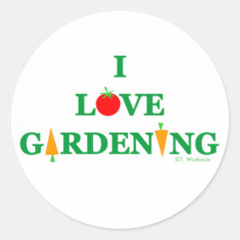 私は菜園園芸家の封筒用シール ラウンドシール