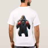 私は落ち着いた人だが、リングや輪では動物だ Tシャツ (裏面)