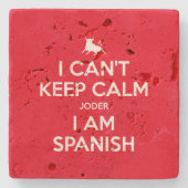 私は落ち着いて保いない ストーンコースター (正面)