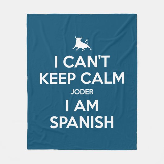 私は落ち着いて保いない フリースブランケット (正面)