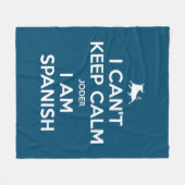 私は落ち着いて保いない フリースブランケット (正面(横))