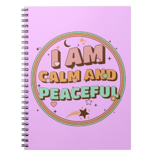 私は落ち着いて平和だ ノートブック (正面)