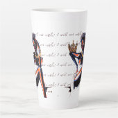 私は落ち着かない！-カフェラテマグ カフェラテマグ (正面)