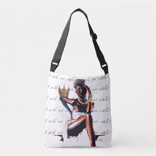 私は落ち着かない！- クロスボディバッグ (正面)