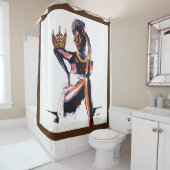 私は落ち着かない!- シャワーカーテン (インサイチュ)