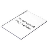 私は落ち込んでいません私ちょうど考えていますノートを ノートブック (左側)