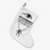 私は落下傘で降ります スモールクリスマスストッキング (正面 (吊り時))
