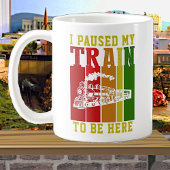 私は蒸気機関に行くために列車を止めた コーヒーマグカップ
