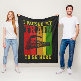 私は蒸気機関に行くために列車を止めた フリースブランケット