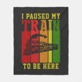 私は蒸気機関に行くために列車を止めた フリースブランケット (正面)