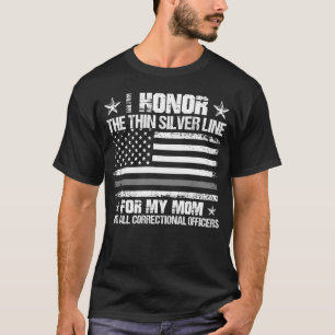私は薄い銀線の矯正官を敬う Tシャツ