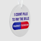 私は薬を勘定して勘定する オーナメント (正面)