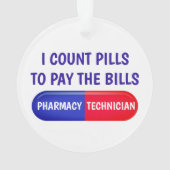 私は薬を勘定して勘定する オーナメント (裏面)