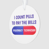 私は薬を勘定して勘定する オーナメント (正面)