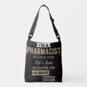 私は薬剤師で救すと仮定しよう クロスボディバッグ (正面)
