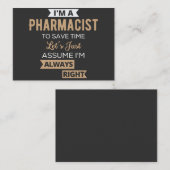 私は薬剤師で救すと仮定しよう 名刺 (正面/裏面)