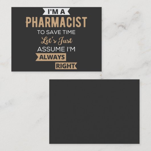私は薬剤師で救すと仮定しよう 名刺 (正面/裏面)
