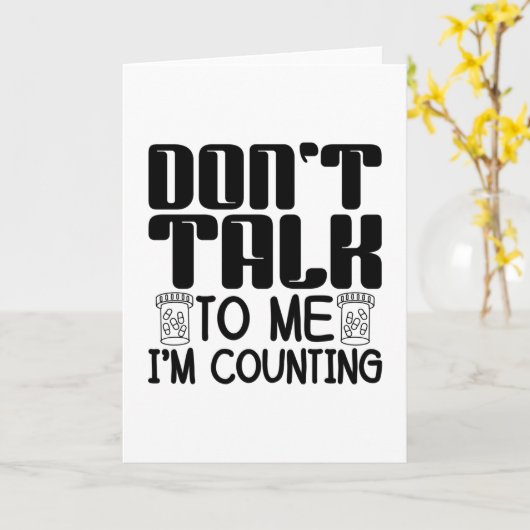 私は薬剤師薬局を数えている私と話さないで カード (黄色い花)