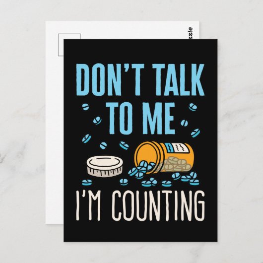 私は薬剤師薬局を数えている私と話さない ポストカード (正面/裏面)