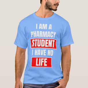 私は薬学学生で私は生きていない赤い学生 Tシャツ