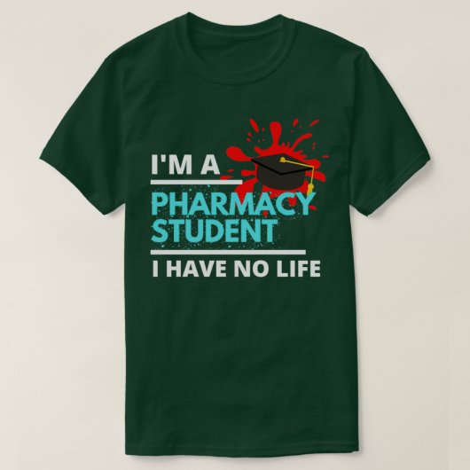 私は薬学学生Iは人生を持っていない2 Tシャツ (デザイン正面)