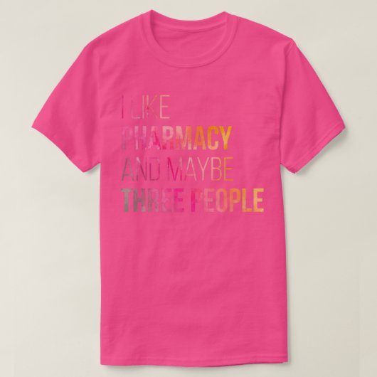 私は薬局が好きで、ウォータコールの3人が好きかもしれない Tシャツ (デザイン正面)