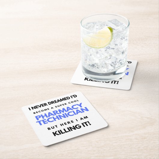 私は薬局になるとは夢にも思わすごいせカッコいいなかった2 スクエアペーパーコースター (インサイチュ)