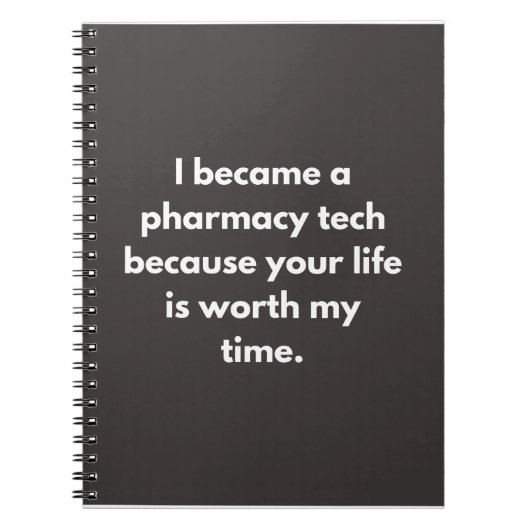 私は薬局の技術になった – Pharmacy Tech Gift ノートブック (正面)
