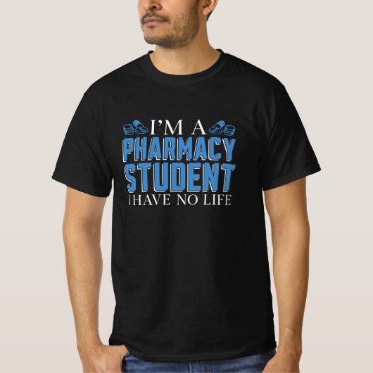私は薬局生技術薬剤師だ Tシャツ (正面)